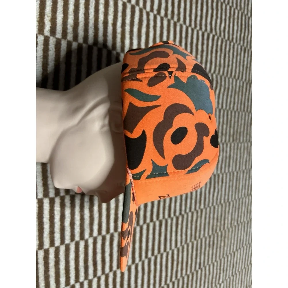 Vintage Orange Camo Uwharrie Buck Snapback Hat Hunting Deer Rope Cap